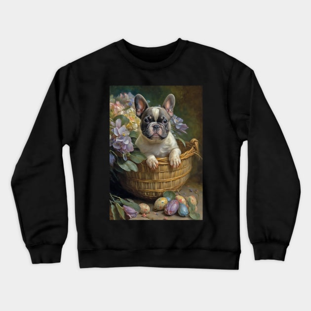 French Bulldog Easter Card Crewneck Sweatshirt by candiscamera